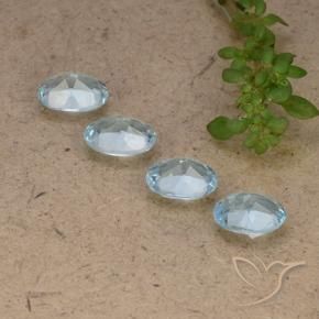 Topaz Gemstones in 7 x 5 mm (calibrated) Size for Sale, Topaz Stones in Sky Blue Color