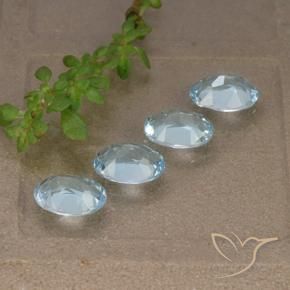 Topaz Gemstones in 7 x 5 mm (calibrated) Size for Sale, Topaz Stones in Sky Blue Color