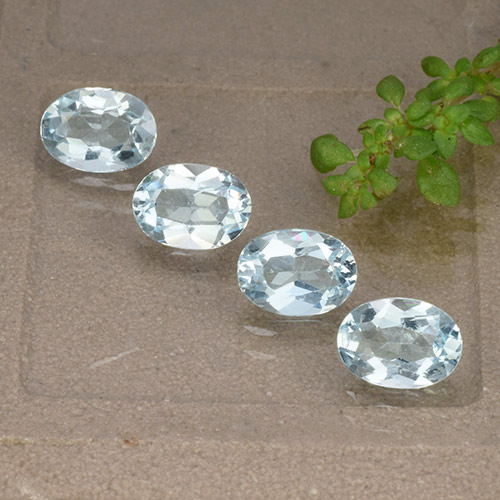 Light Baby Blue Topas Edelstein - 1ct Oval facettiert (ID: 491290)
