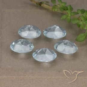 Topaz Gemstones in 7 x 5 mm (calibrated) Size for Sale, Topaz Stones in Sky Blue Color