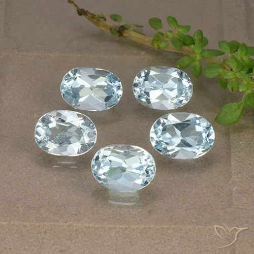 5.21ctw Natural Sky Blue Topaz, Oval, VVS-VS