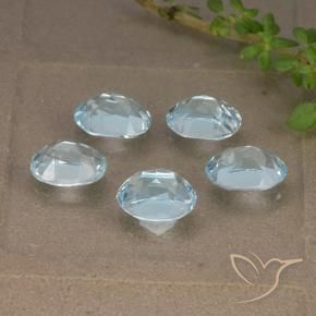 Topaz Gemstones in 7 x 5 mm (calibrated) Size for Sale, Topaz Stones in Sky Blue Color
