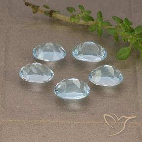 Topaz Gemstones in 7 x 5 mm (calibrated) Size for Sale, Topaz Stones in Sky Blue Color