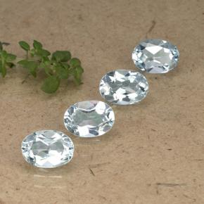 Светло-синий Топаз Камень - 1ct Фасетный Овал (ID: 491298)