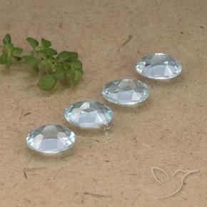 Topaz Gemstones in 7 x 5 mm (calibrated) Size for Sale, Topaz Stones in Sky Blue Color