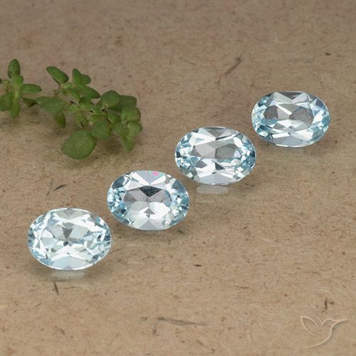 3.97ctw Natural Sky Blue Topaz, Oval, VVS-VS