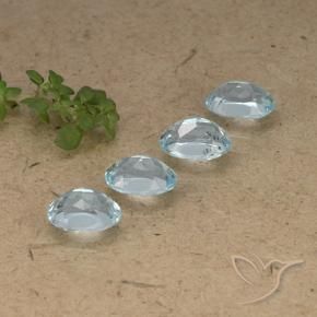 Topaz Gemstones in 7 x 5 mm (calibrated) Size for Sale, Topaz Stones in Sky Blue Color