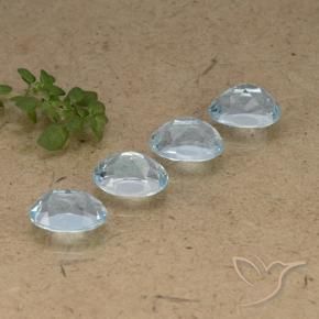 Topaz Gemstones in 7 x 5 mm (calibrated) Size for Sale, Topaz Stones in Sky Blue Color