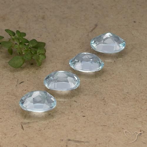Topaz Gemstones in 7 x 5 mm (calibrated) Size for Sale, Topaz Stones in Sky Blue Color