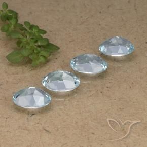 Topaz Gemstones in 7 x 5 mm (calibrated) Size for Sale, Topaz Stones in Sky Blue Color