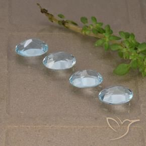 Topaz Gemstones in 7 x 5 mm (calibrated) Size for Sale, Topaz Stones in Sky Blue Color