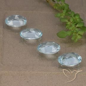 Topaz Gemstones in 7 x 5 mm (calibrated) Size for Sale, Topaz Stones in Sky Blue Color