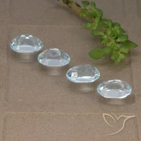 Topaz Gemstones in 7 x 5 mm (calibrated) Size for Sale, Topaz Stones in Sky Blue Color
