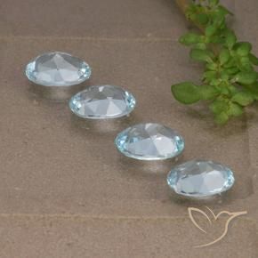 Topaz Gemstones in 7 x 5 mm (calibrated) Size for Sale, Topaz Stones in Sky Blue Color