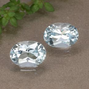 Светло-синий Топаз Камень - 1.1ct Фасетный Овал (ID: 491323)