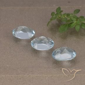 Topaz Gemstones in 6.5 x 4.8 mm Size for Sale, Topaz Stones in Sky Blue Color