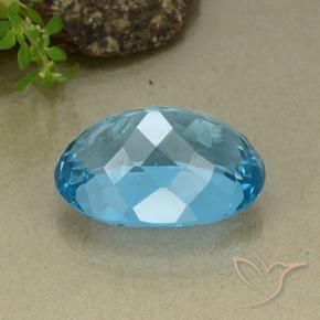 Topaz Gemstone in 23.1 x 17.1 mm Size for Sale, Topaz Stone in Swiss Blue Color