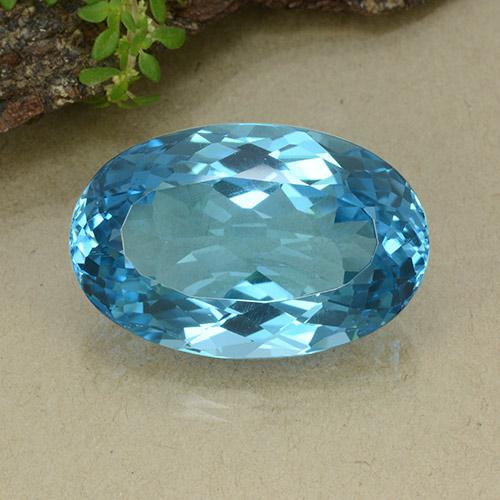 Bleu Suisse Topaze gemme - 48.7ct Ovale facette (ID: 498653)