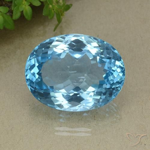 35.73ct Natural Swiss Blue Topaz, Oval, VVS