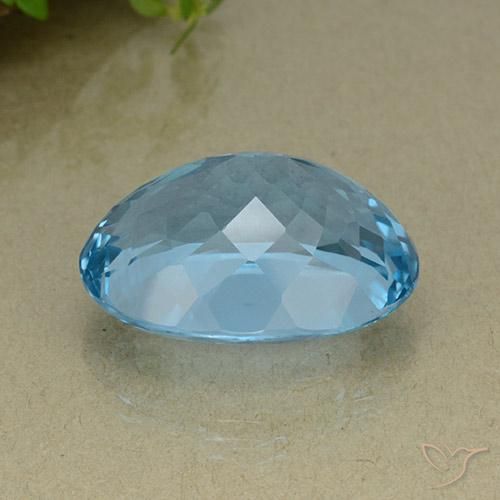 Topaz Gemstone in 22.5 x 17.3 mm Size for Sale, Topaz Stone in Swiss Blue Color