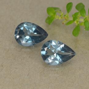 London Blue Topaz Gem - 0.8ct Pear Facet (ID: 498699)
