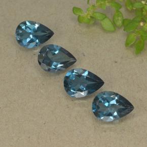 0.7ct Pear Facet London Blue Topaz Gem for sale 0.7ct Pear Facet London Blue Topaz Gem (ID: 498729)