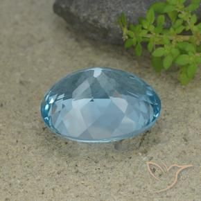 Topaz Gemstone in 21.2 x 17.6 mm Size for Sale, Topaz Stone in Swiss Blue Color