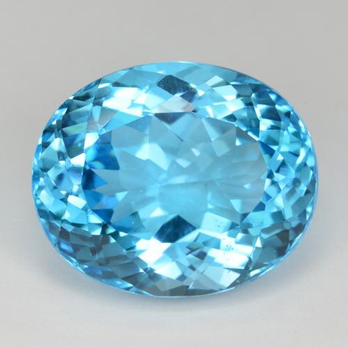 53.6ct Oval Facet Swiss Blue Topaz Gem for sale 53.6ct Oval Facet Swiss Blue Topaz Gem (ID: 499061)