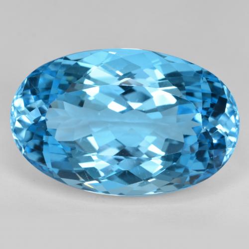 66.3ct Oval Facet Swiss Blue Topaz for sale thumb image of 66.3ct Oval Facet Swiss Blue Topaz (ID: 499062)