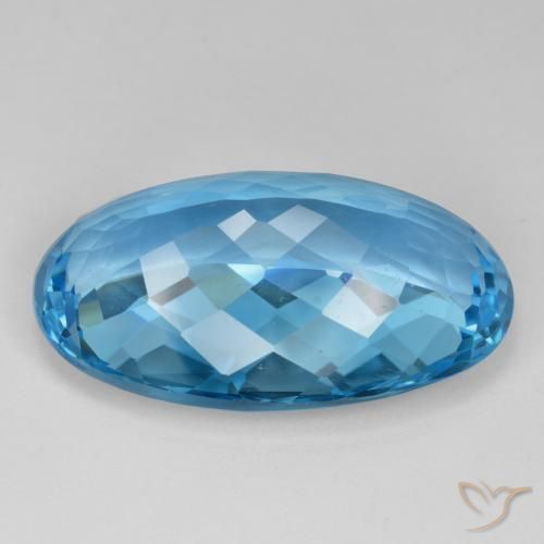 Topaz Gemstone in 27.5 x 16.8 mm Size for Sale, Topaz Stone in Swiss Blue Color