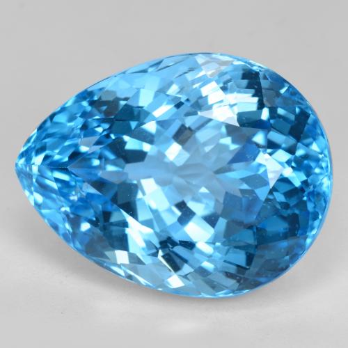 58.3ct Pear Facet Swiss Blue Topaz Gem for sale 58.3ct Pear Facet Swiss Blue Topaz Gem (ID: 499069)