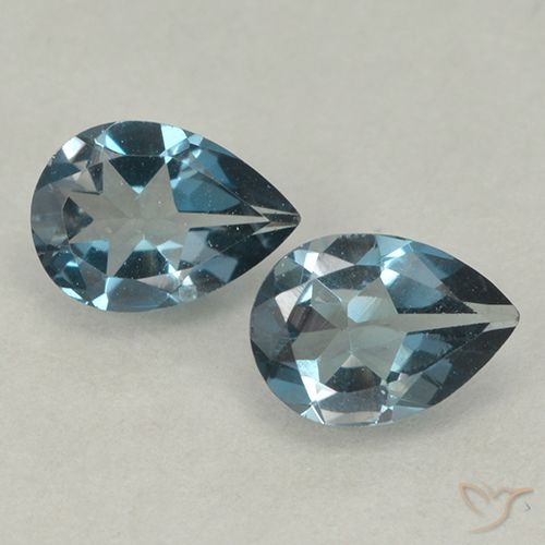 1.47ctw Natural London Blue Topaz, Pear Shape, VVS-VS