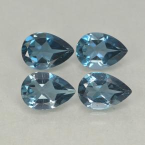 0.7ct Pear Facet London Blue Topaz Gem for sale 0.7ct Pear Facet London Blue Topaz Gem (ID: 499763)