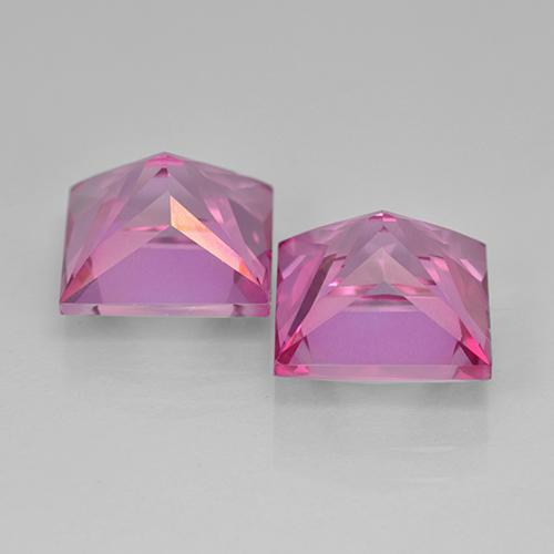Topaz Gemstones in 10 x 10 mm (calibrated) Size for Sale, Topaz Stones in Deep Magenta Color