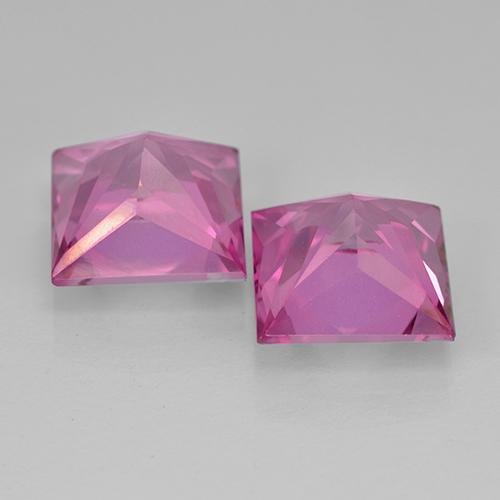 Topaz Gemstones in 10 x 10 mm (calibrated) Size for Sale, Topaz Stones in Hot Pink Color