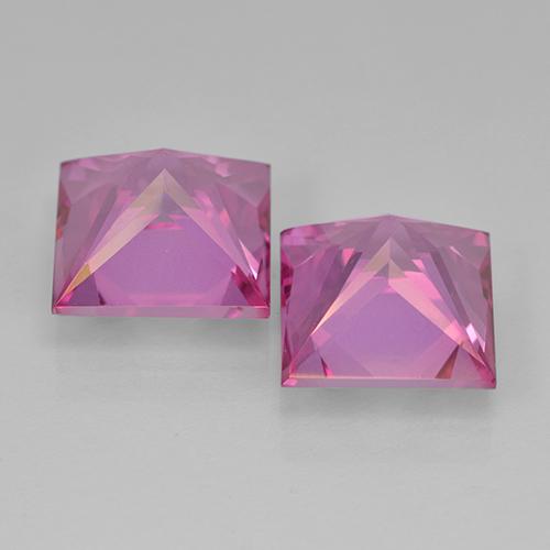 Topaz Gemstones in 10 x 10 mm (calibrated) Size for Sale, Topaz Stones in Dark Pink Color