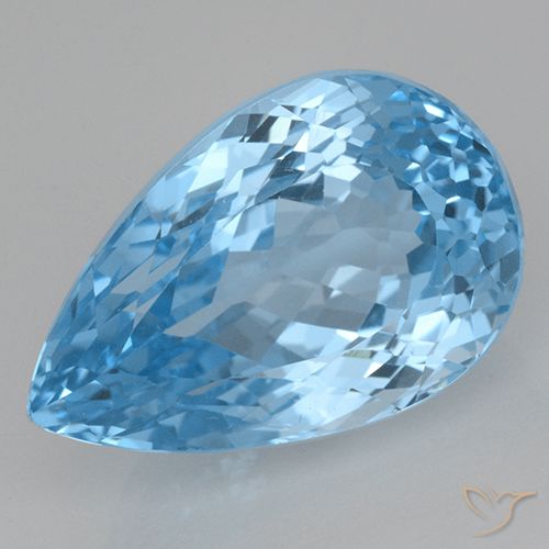 28.27ct Natural Swiss Blue Topaz, Pear Shape, VVS