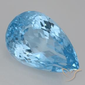 28.27 ct Blue Topaz Stone, Natural Topaz in Pear Facet Shape for Sale