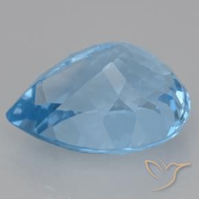 Best Blue Topaz for a November Birthstone Pendant | Large Size, Top Quality Cut