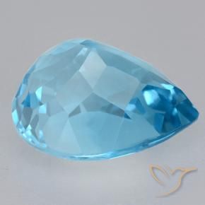 Topaz Gemstone in 18.3 x 15.4 mm Size for Sale, Topaz Stone in Swiss Blue Color