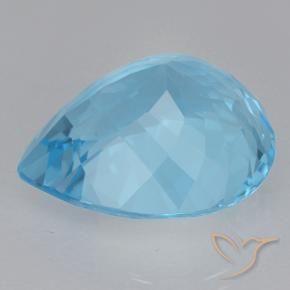 Topaz Gemstone in 18.8 x 16 mm Size for Sale, Topaz Stone in Swiss Blue Color