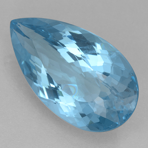 Azul Suizo Topacio Gema - 22.3ct Corte en forma de pera (ID: 500427)