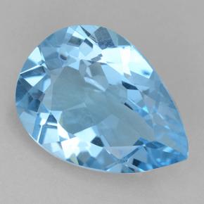Светло-синий Топаз Камень - 15.8ct Фасетная Груша (ID: 500672)