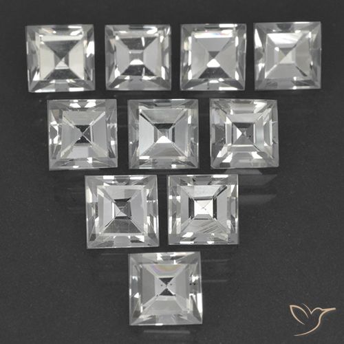 8.36ctw Natural Clear White Topaz, Square, VS