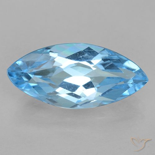 3.63ct Natural Swiss Blue Topaz, Marquise, VVS