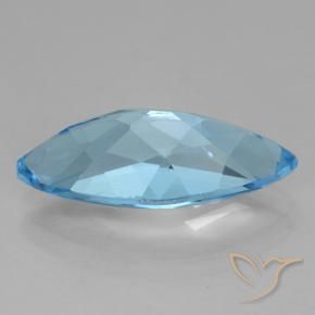 Topaz Gemstone in 14.9 x 7 mm Size for Sale, Topaz Stone in Swiss Blue Color