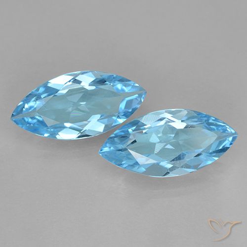 6.69ctw Natural Swiss Blue Topaz, Marquise, VVS-VS
