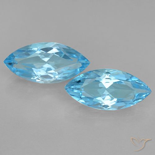 7.58ctw Natural Swiss Blue Topaz, Marquise, VVS-VS