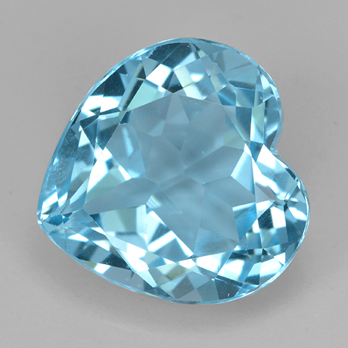 Azul cian Topacio Gema - 8.2ct Forma de corazón (ID: 501785)