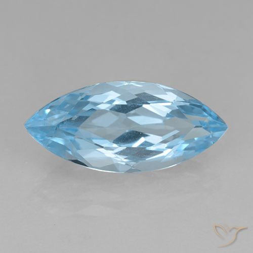 3.93ct Natural Sky Blue Topaz, Marquise, VVS